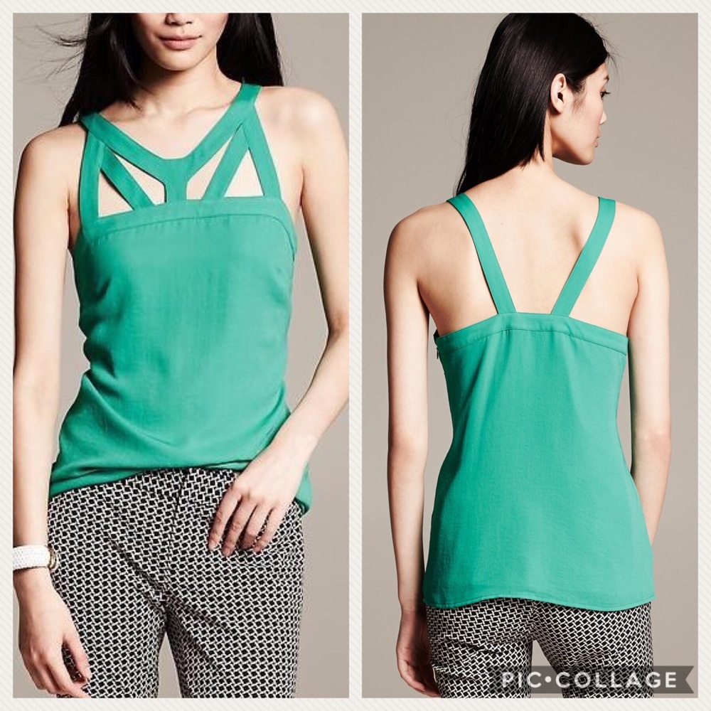 Banana republic cut out blouse
